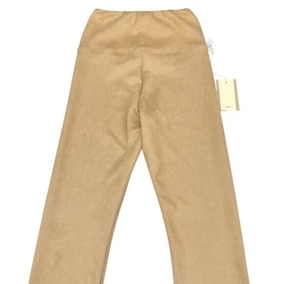 NWT WILFRED FREE Aritzia Daria Vegan Suede Leggings Size Small Tannin - Picture 7 of 7
